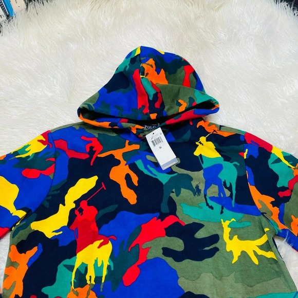 Polo Pony Camouflage Spectre Hoodie Ralph Lauren - Picture 2 of 4
